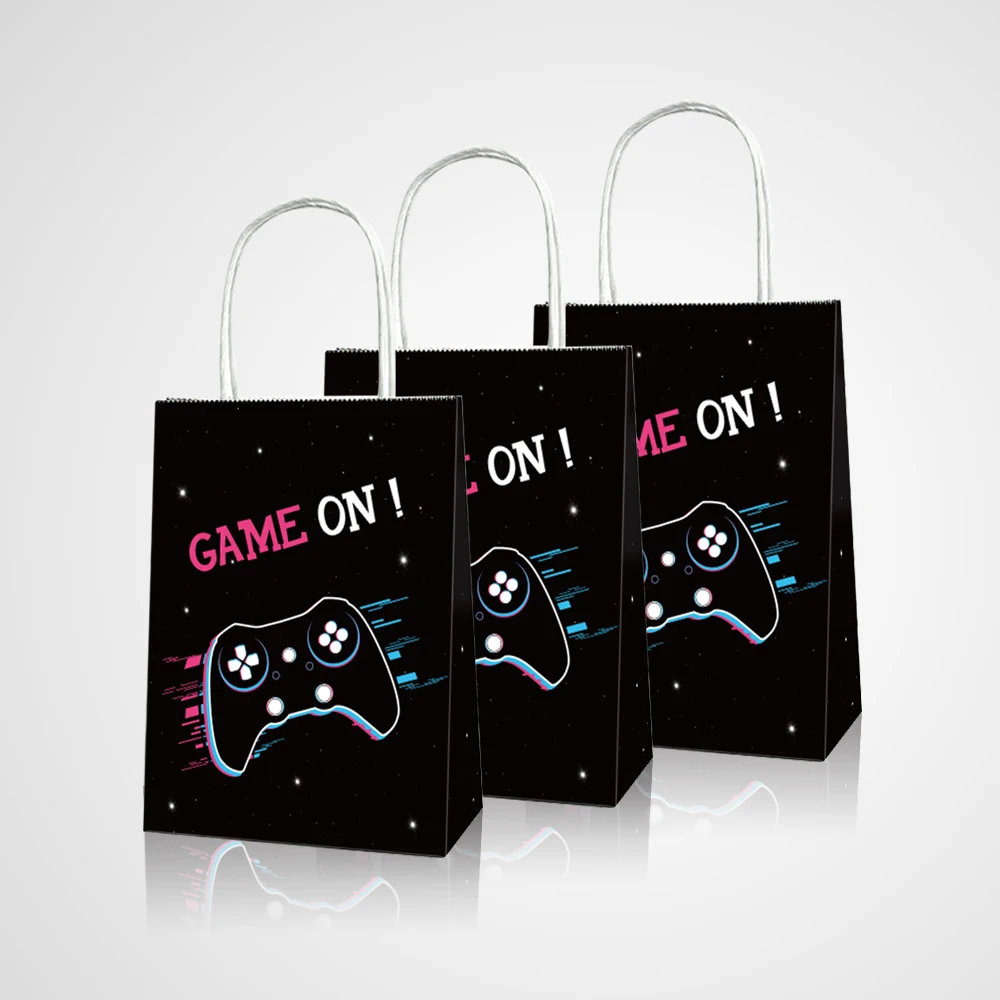 20 шт. сумки для подарков на день рождения черный геймпад игра конфеты тема