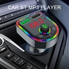 Автомобильный FM-трансмиттер, Bluetooth 5,0, MP3-модулятор, музыкальный плеер, беспроводная гарнитура, аудио приемник, USB, быстрая зарядка