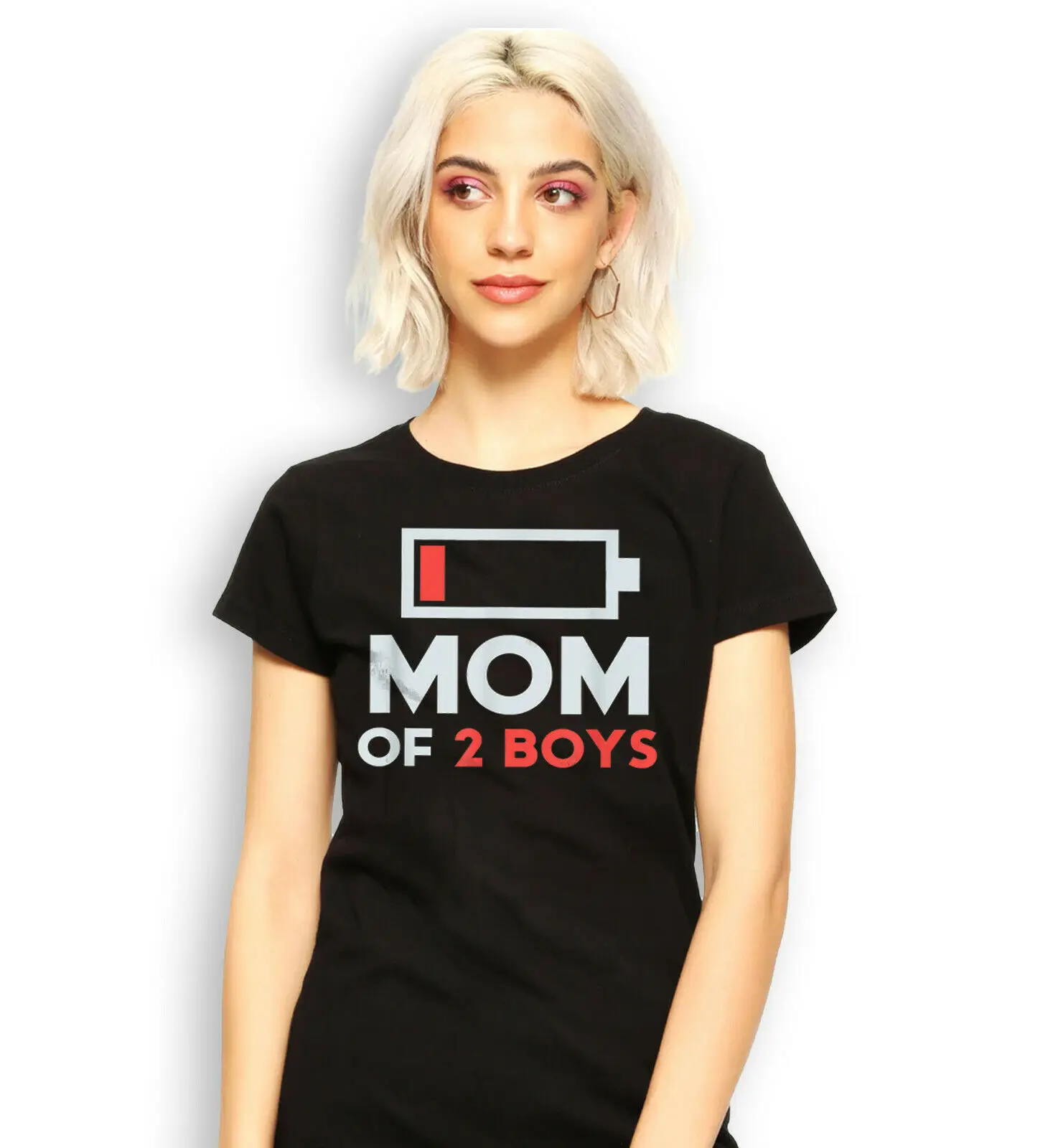 

Funny Mom's Gift,Mom of 2 Boys Shirt,Mother's Birthday Gift T-shirt, Funny Gift O - Collar Four - Season Printing Versatile