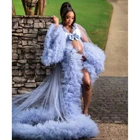 Шикарное Пышное Тюлевое платье с оборками для фотосессии или вечеринки малыша, женское платье, платье для выпускного вечера, кимоно