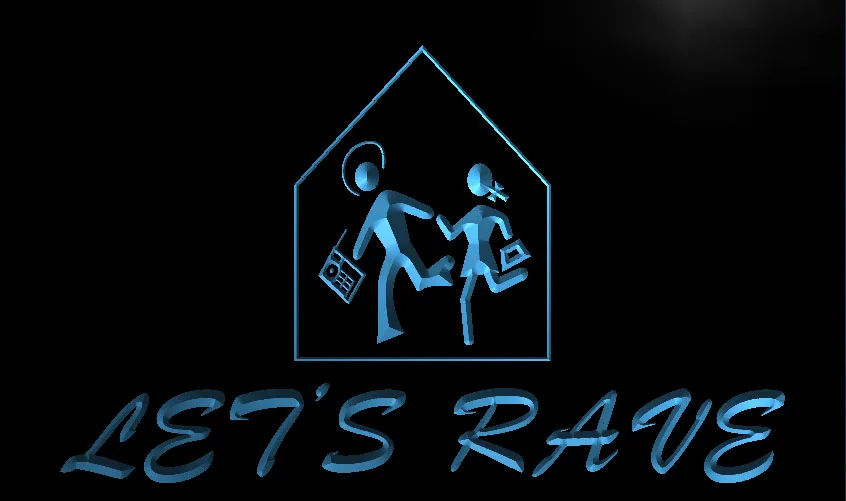 S140 Let's рейв вечерние DJ диск Жокейские бар светильник знак|Таблички и знаки| |