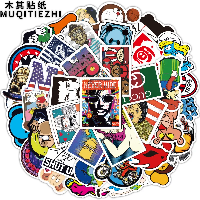 100 шт. смешанные наклейки не повторяются набор s аниме-игрушка наклейка для багажа