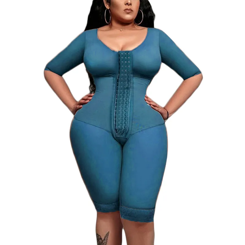 Fajas Colombianas Postpartum Recovery Shapewear Women Full Body Support Arm High Compression Shaping Skims Bodysuit