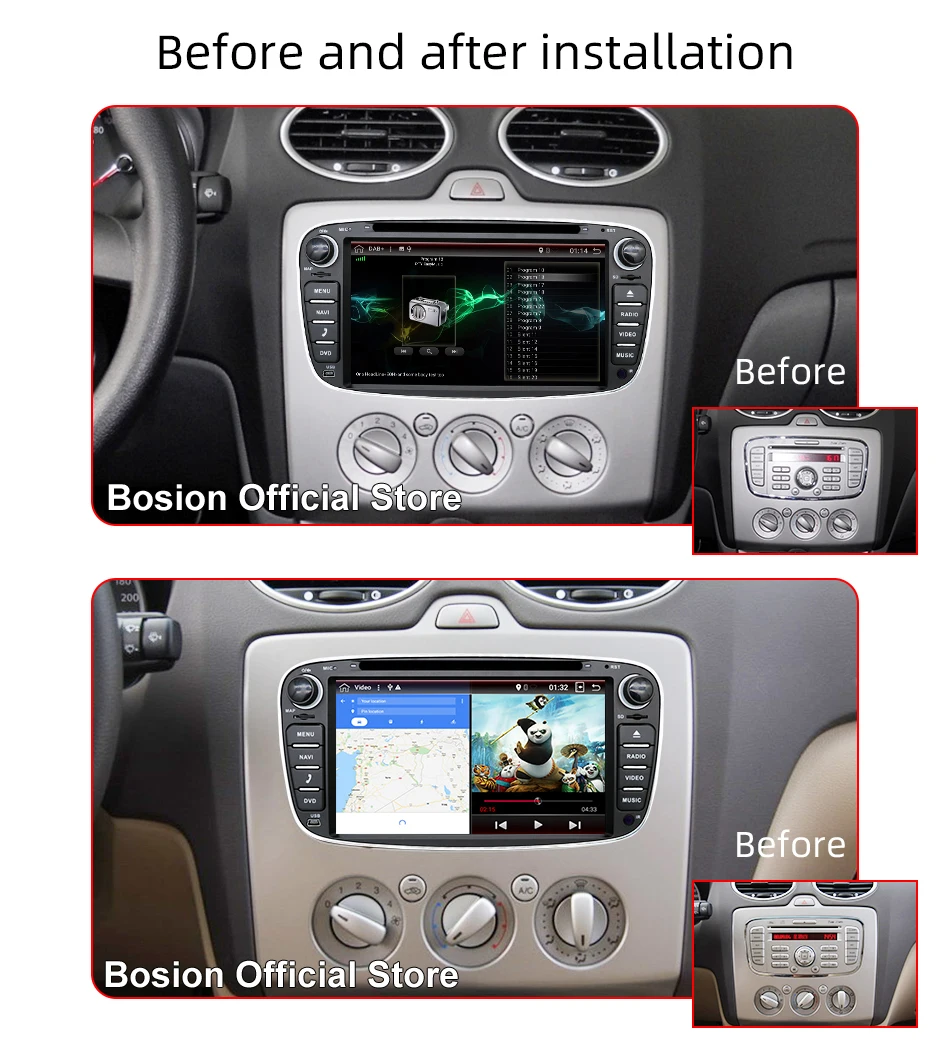 Android 9,0 два Din 7 дюймов Автомобильный dvd-плеер для FORD/Focus/S-MAX/Mondeo/C-MAX/Galaxy ram 4G wifi gps навигация радио