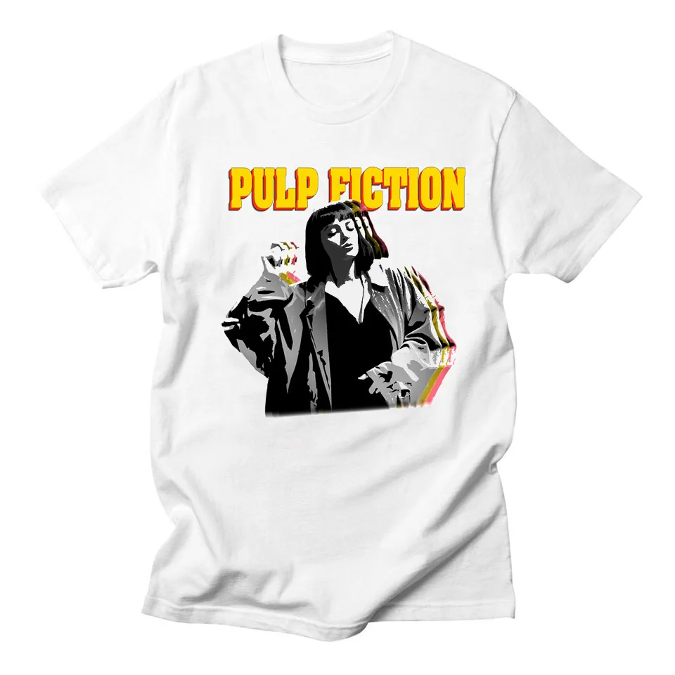 

New Fashion Brand Pulp Fiction T Shirt Saint Jules Print T-shirt Summer Tees Tops Streetwear Men Tshirt Streetwear