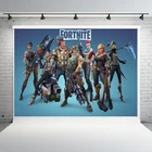 Тканевый фон для дня рождения с изображением игровой фигуры Fortnite, украшение для стен, аксессуары для обоев, подарок для детей, 150*150 см