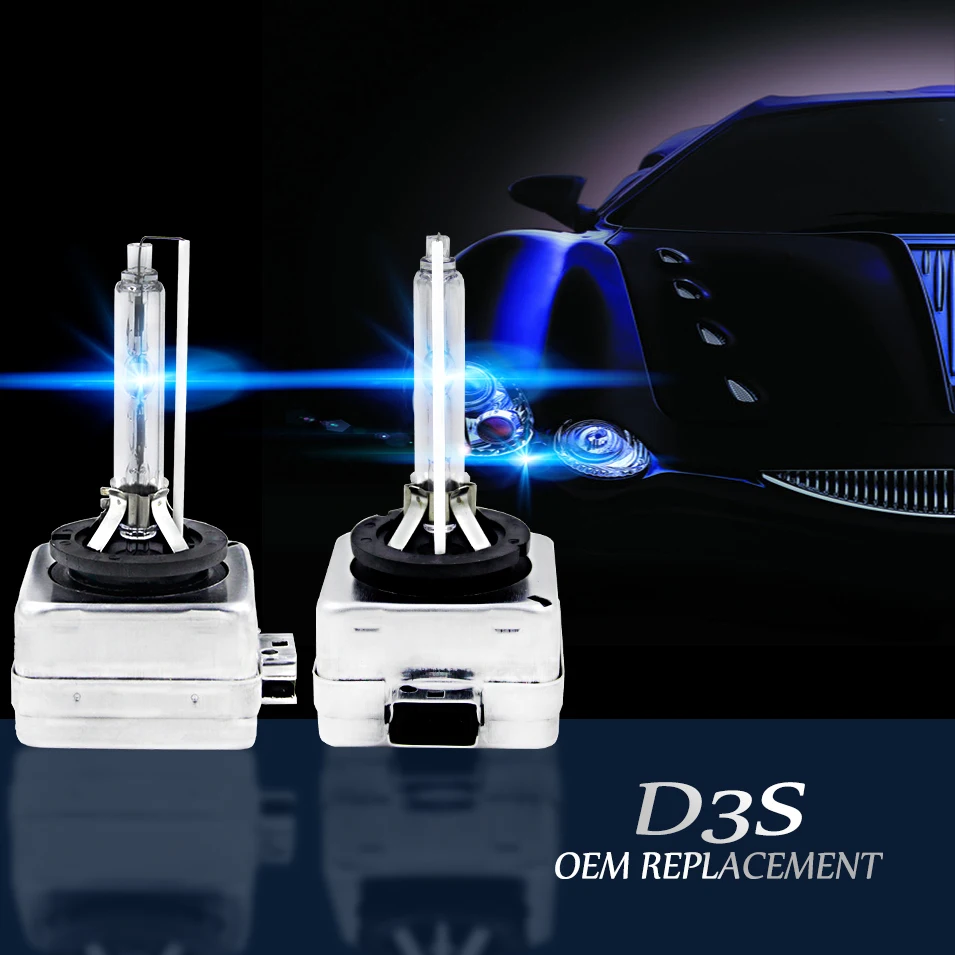 Автомобильные фары 2 шт. D1S D2S D3S D4S 4300K 5000K 6000K 8000K 10000K дробилка разрядные лампы высокой интенсивности Ксеноновые фары лампы D1R D2R D3R D4R налобный фонарь