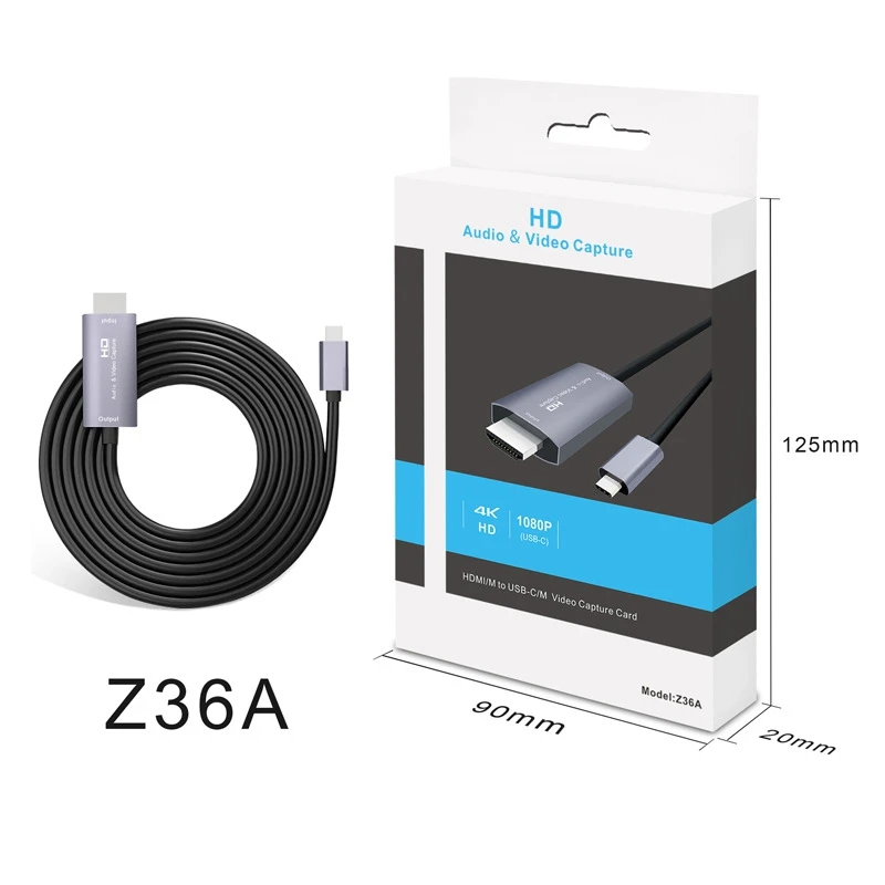 Z36A Usb Type C Hd частота видеозахвата игровая карта Live CaptUre Obs программное обеспечение