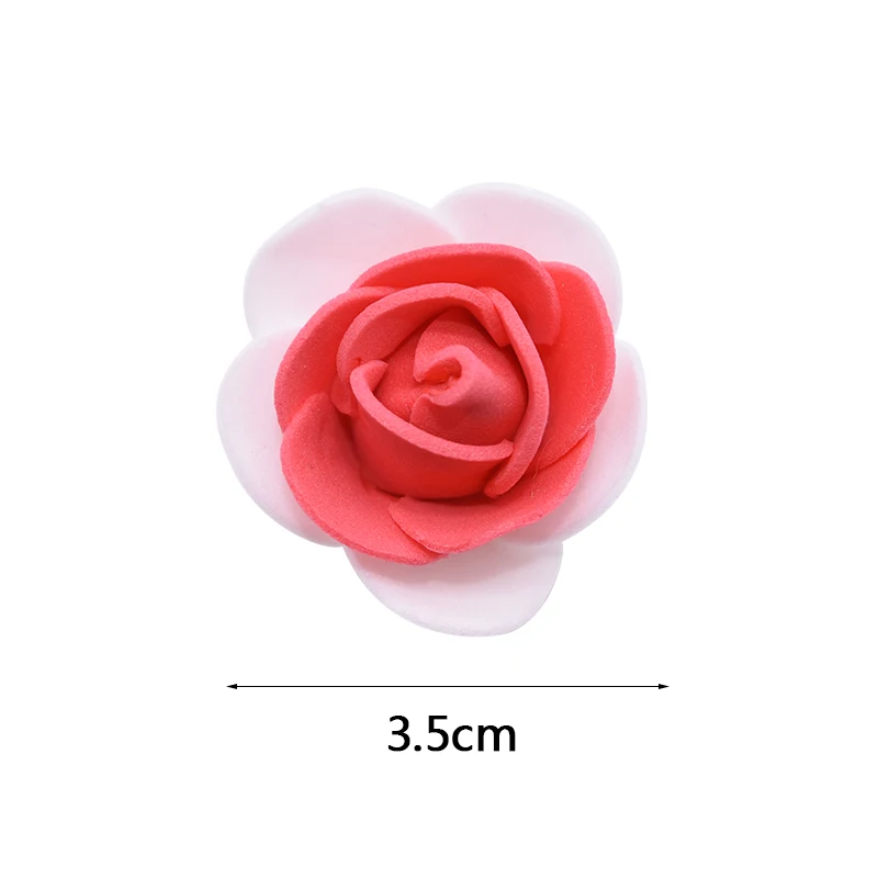 

200Pcs 3.5cm Handmade PE Foam Rose Flowers for Wedding Party Home Decor Accessories Artificial Craft Flower Head Wreath Supplies