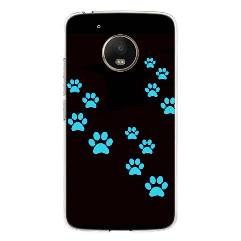 

cat Dog paw design Phone Case For Motorola Moto G8 G7 G6 G5 G5S G4 E6 E5 E4 Plus Power Play EU One Action Macro Vision Cover