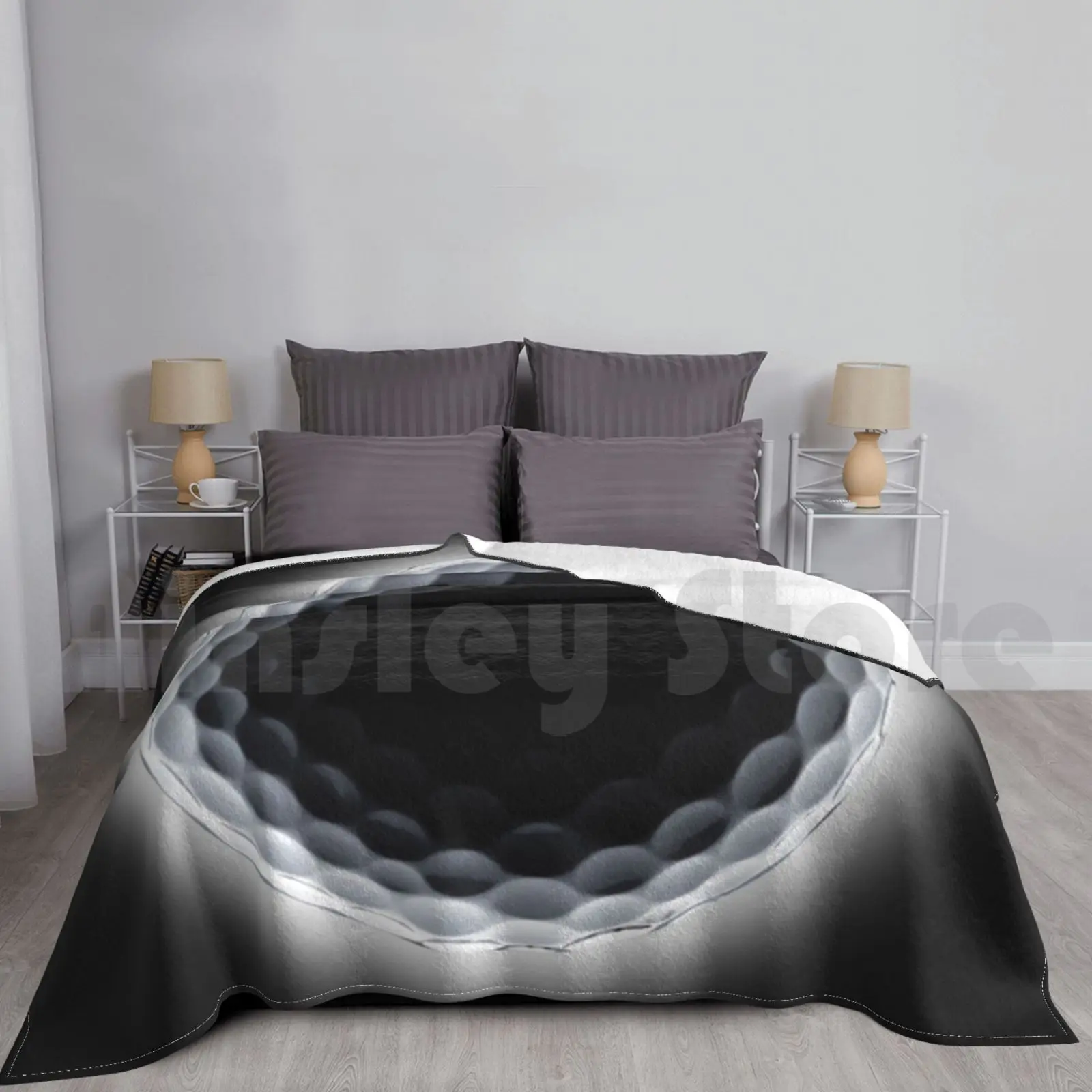 

Одеяло для игры в гольф с изображением шара для проведения мероприятий, горизонт в глубоком пространстве, супермягкое теплое легкое тонкое пространство, рамки для игры в гольф в новые миры