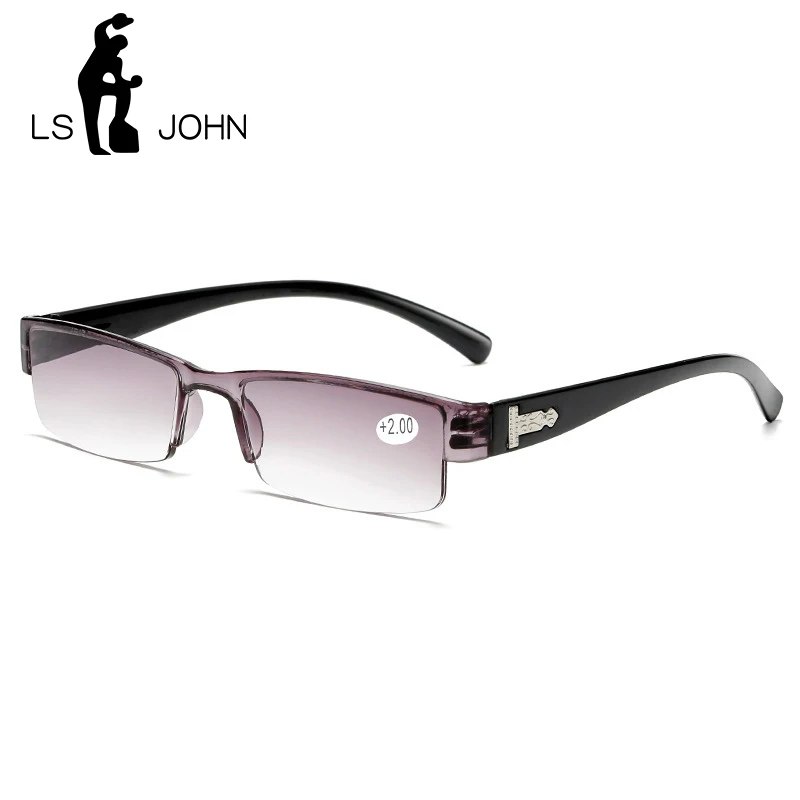 LS JOHN Square TR90 Reading Glasses Rimless Men Women Ultra-light Frameless Spectacles+1.5 +2.0 +2.5 +3.0 +3.5 +4.0 | Аксессуары для