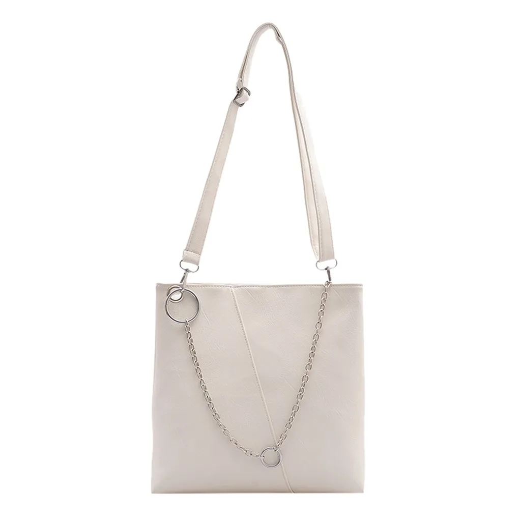 Сумка для покупок 2020 модная женская однотонная кожаная сумка на плечо большой