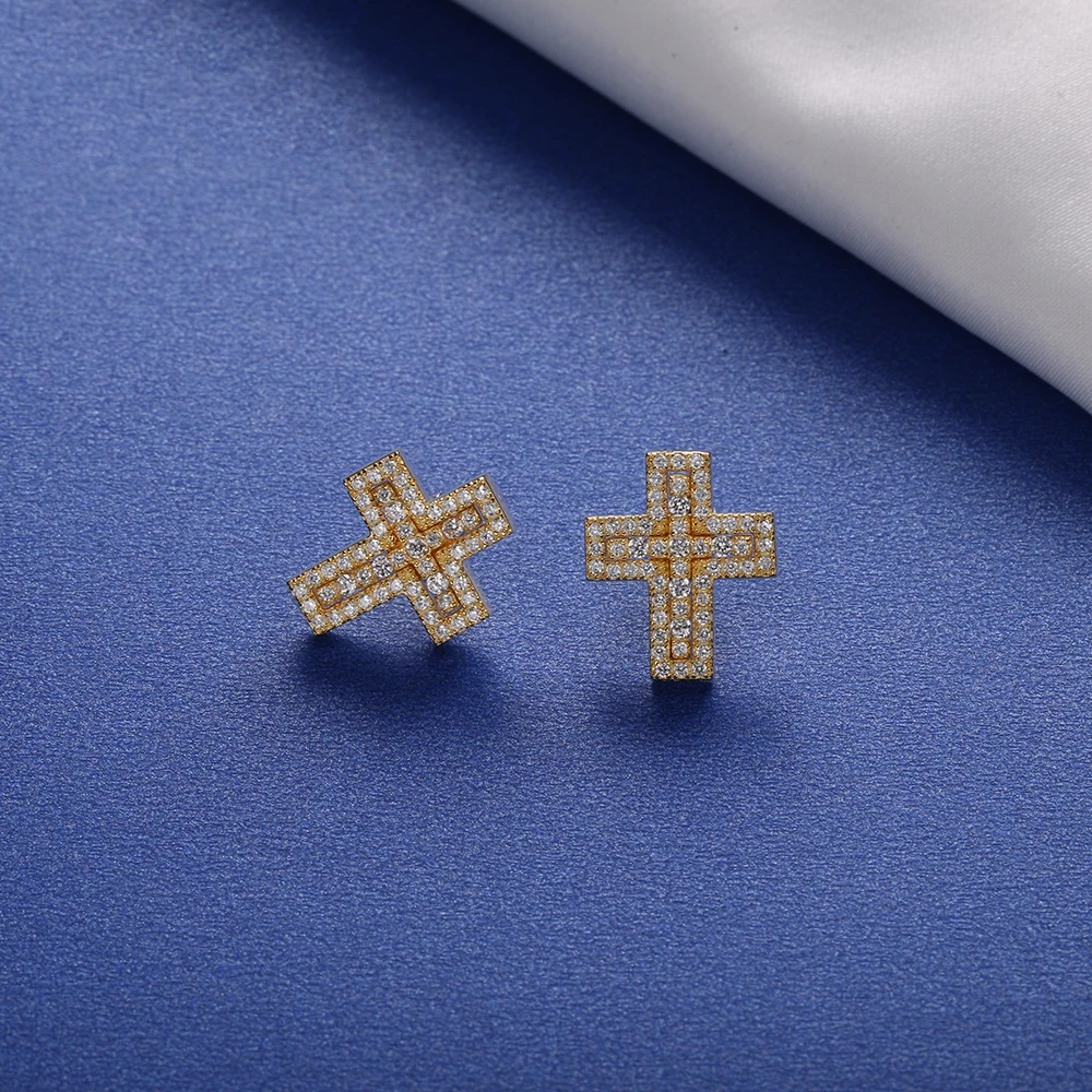 Женские и мужские сережки гвоздики из стерлингового серебра 925 пробы с двойным