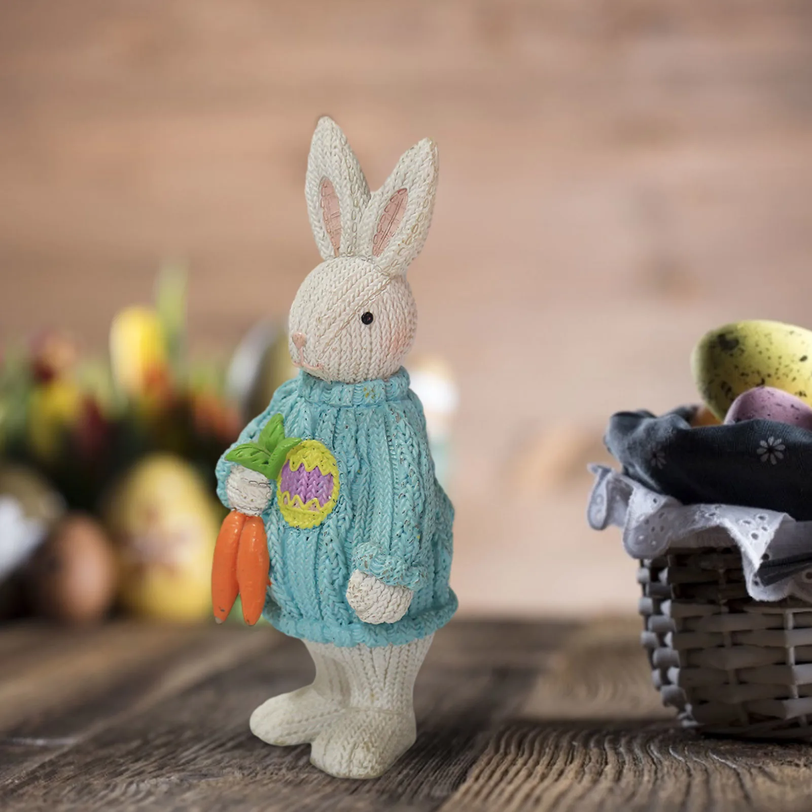 Пасхальное украшение скульптура кролика для дома праздника декор гостиной