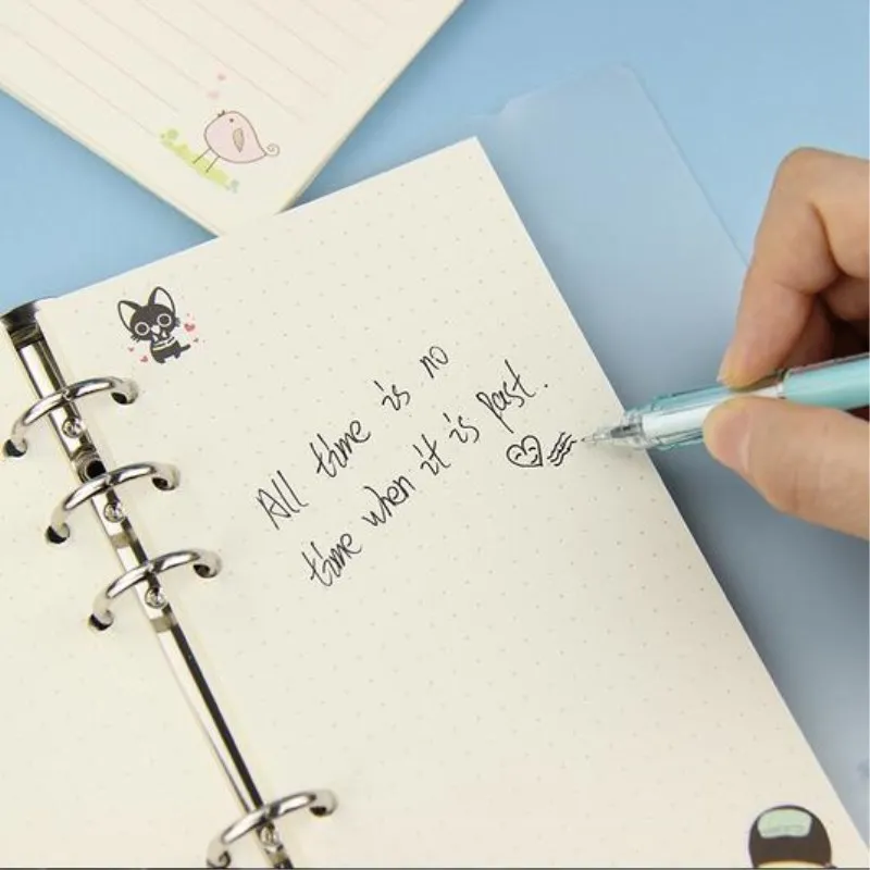 A6 Colorful Ring Binder Paper Day And Weeks Month Diary Refills Spiral Notebook Replace Color Core Loose Leaf Stationery Gift | Канцтовары