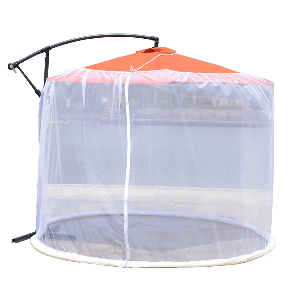 

Parasol Mosquito Net Screen Outdoor Anti-mosquito Free Installation Garden 300x230CM Zippered Courtyard Sunshade Patio Umbrella