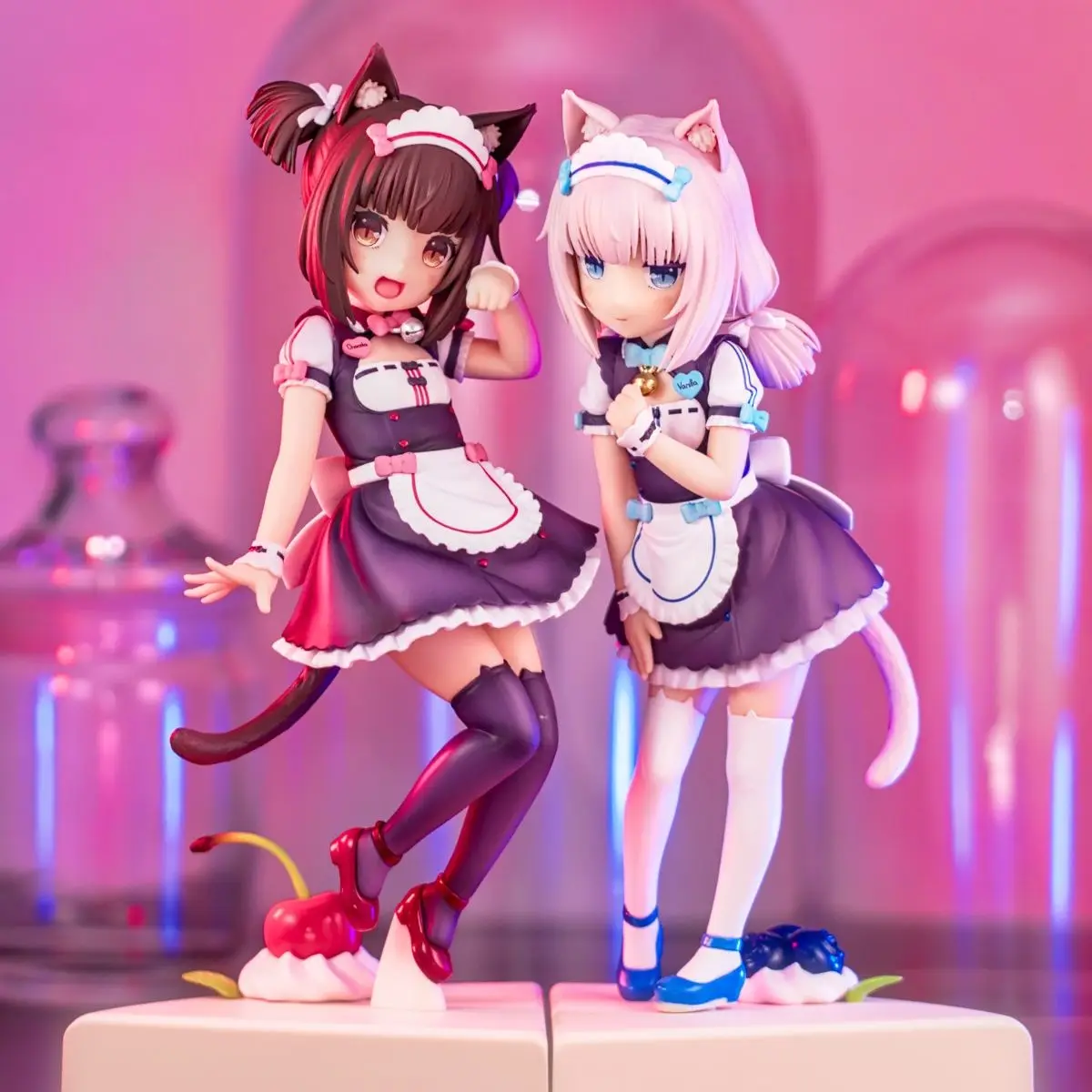 

Chocola Vanilla Pretty Kitty Style NEKOPARA 205mm 1/7 Cute Girl Action Figure PLUM Japanese Anime Collectible Model Toys Gift