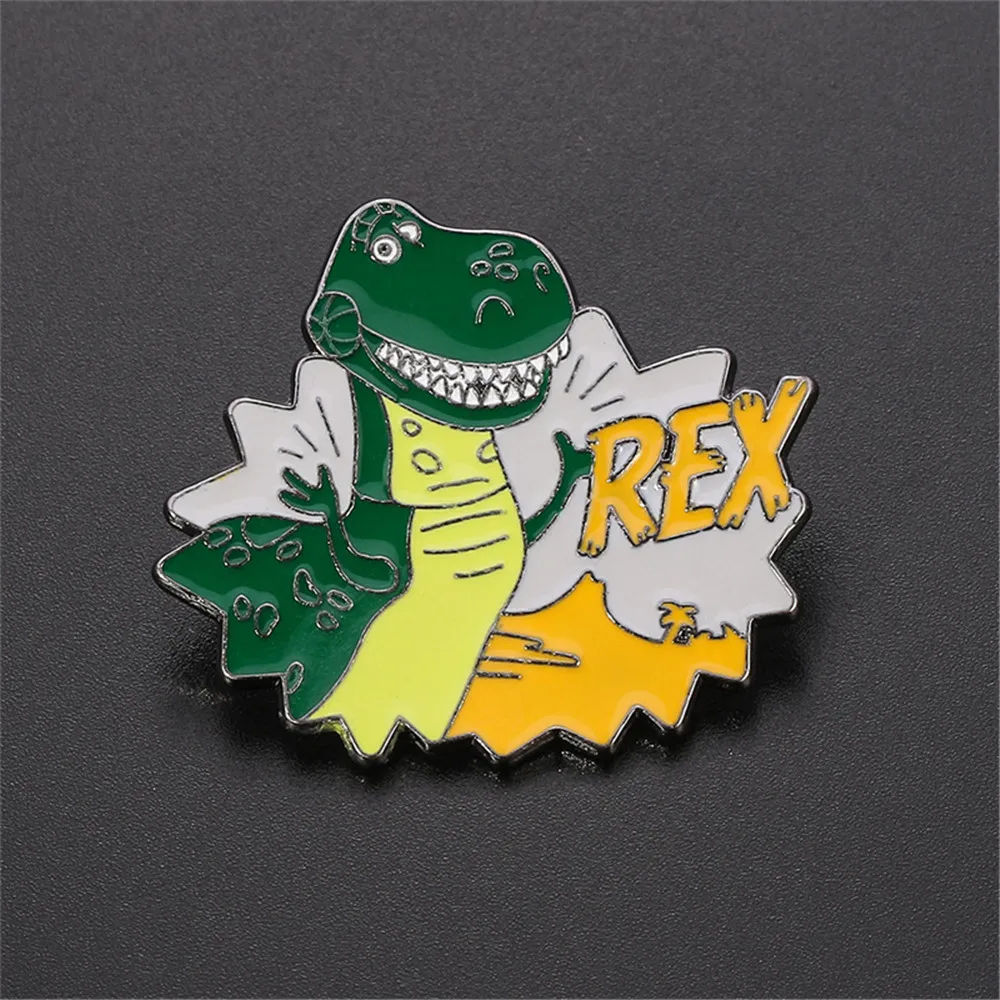 Милая мультяшная брошь с динозавром эмалированные булавки сумка шляпа одежда