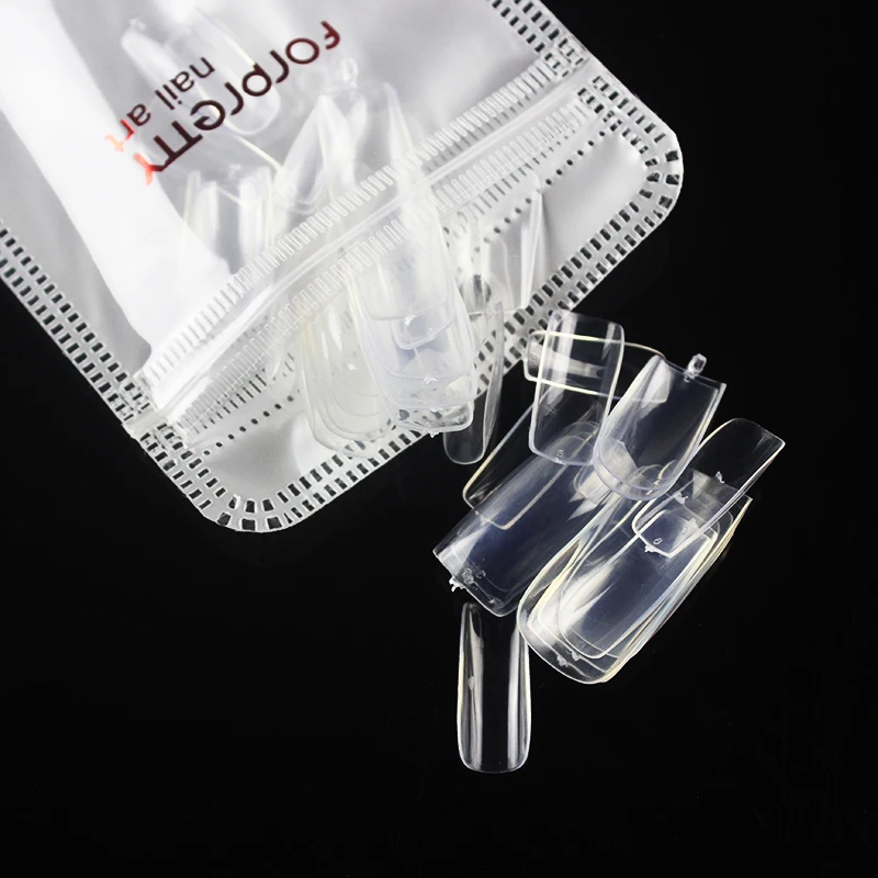 Наконечники для дизайна ногтей Ferramentas искусственные губки Naturel прозрачный