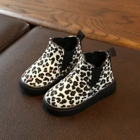 autumn winter children casual leopard print boots toddler kids baby boys girls casual shoes anti slip walking shoe