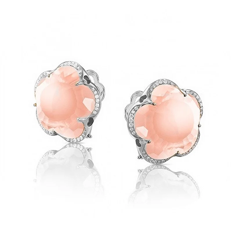 Изысканное длинное платье серьги с английским замком 925 стерлингового серебра