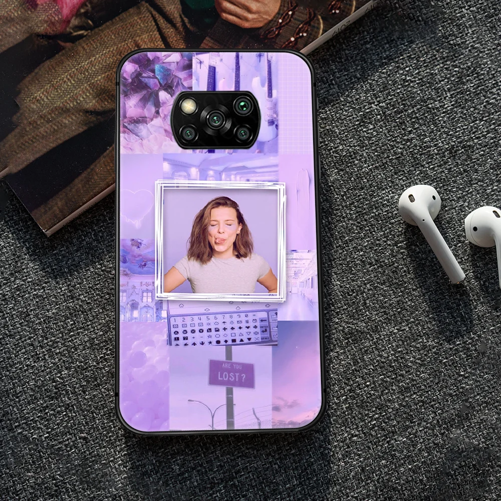 

Millie Bobby Brown Phone case Cover Hull For Xiaomi Mi A2 A3 8 9 9T Note 10 Se Lite Pro black Funda Soft Prime Tpu Waterproof 3D