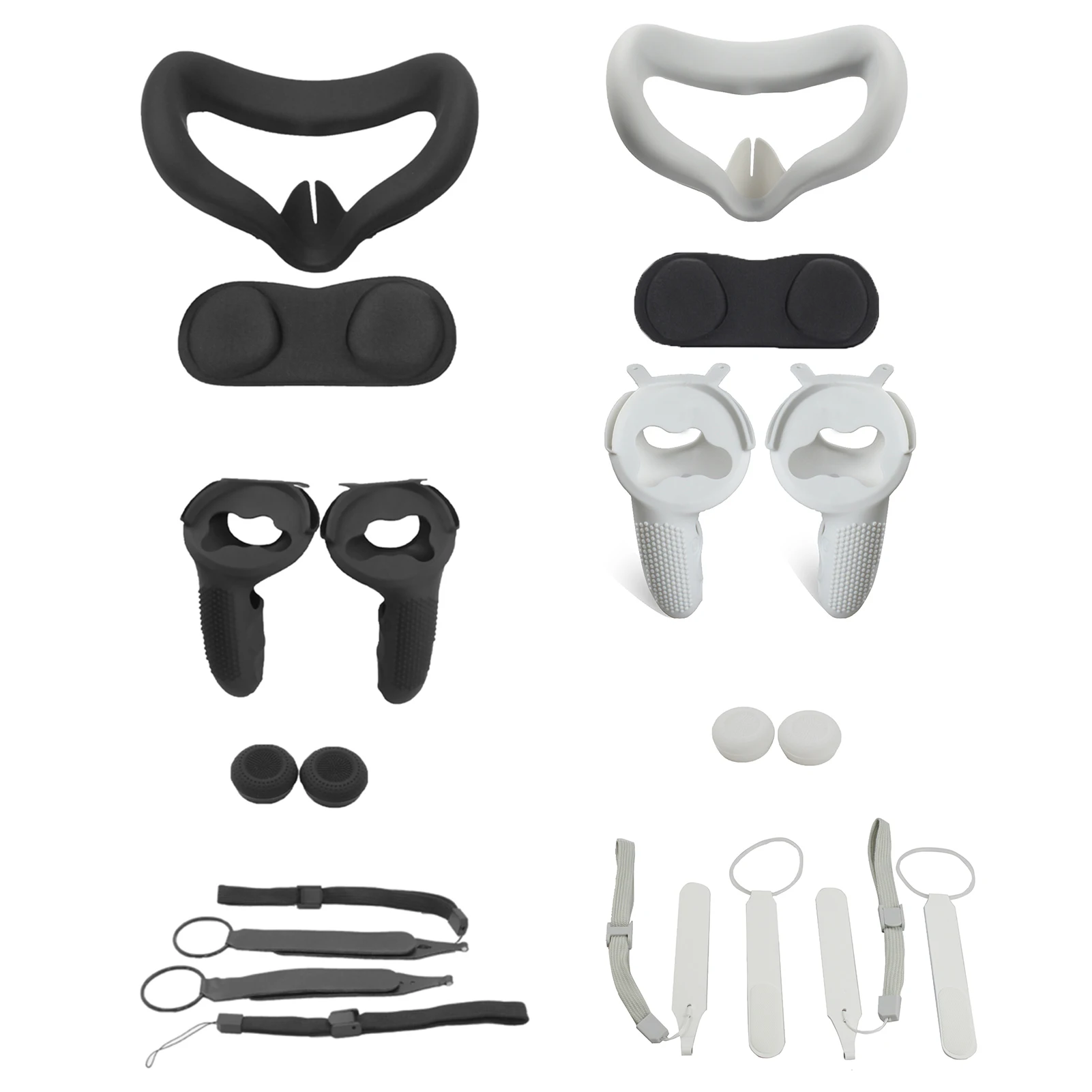 

6Pcs/Set Gaming Helmet Eye Face Mask Cover For Oculus Quest 2 VR Glasses Headset Handle Protective Cover For Quest2 Accessories