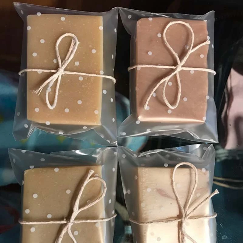 Большая сделка 200 шт Матовый милый горошек пластиковый пакет конфетное мыло с