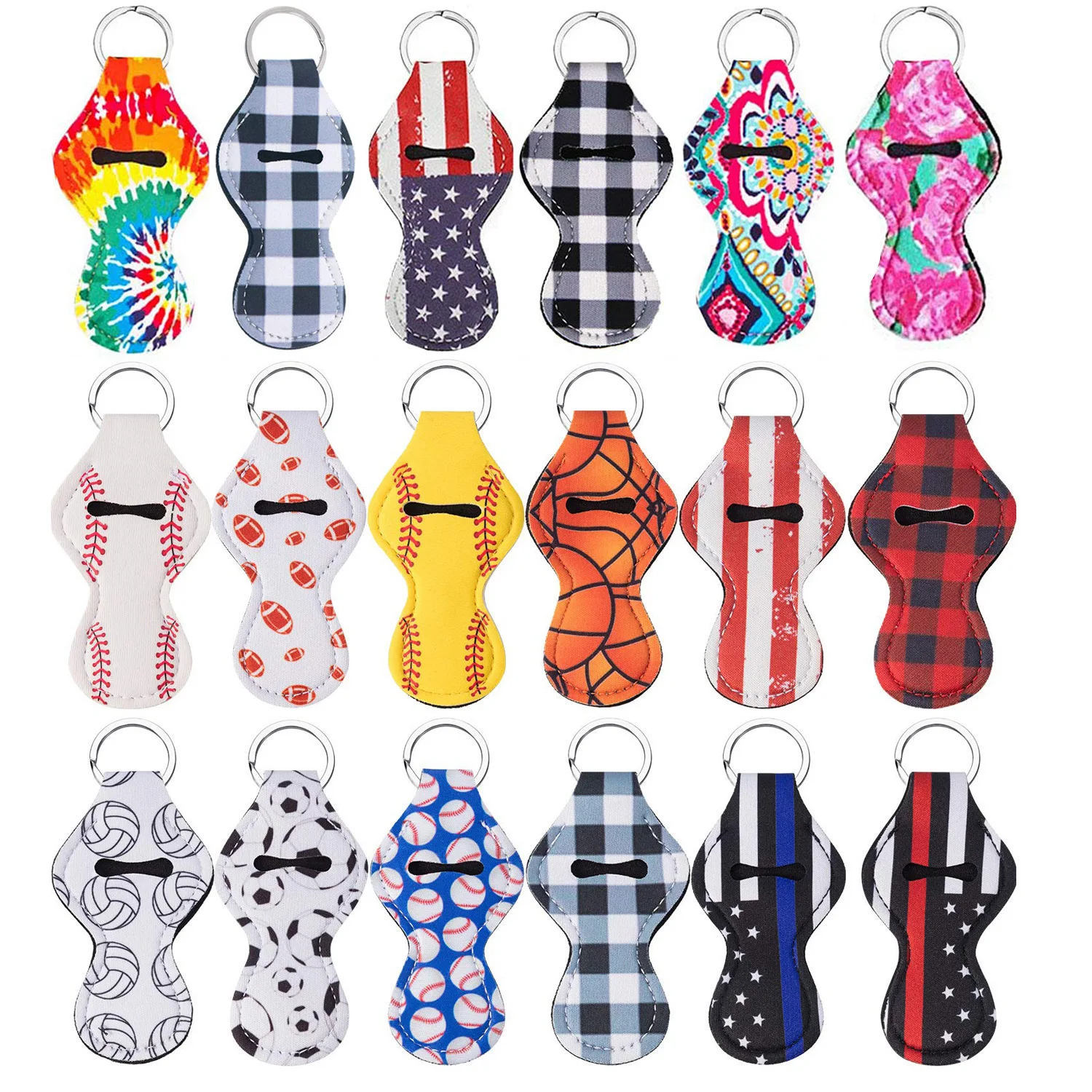 10 шт. неопреновые Брелоки для ключей с принтом софтбола и бейсбола|Сувениры