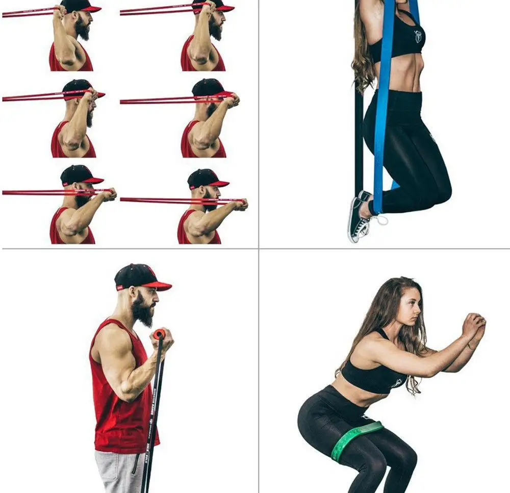 Тренировочные Эспандеры HiMISS эластичные ленты для йоги латексные