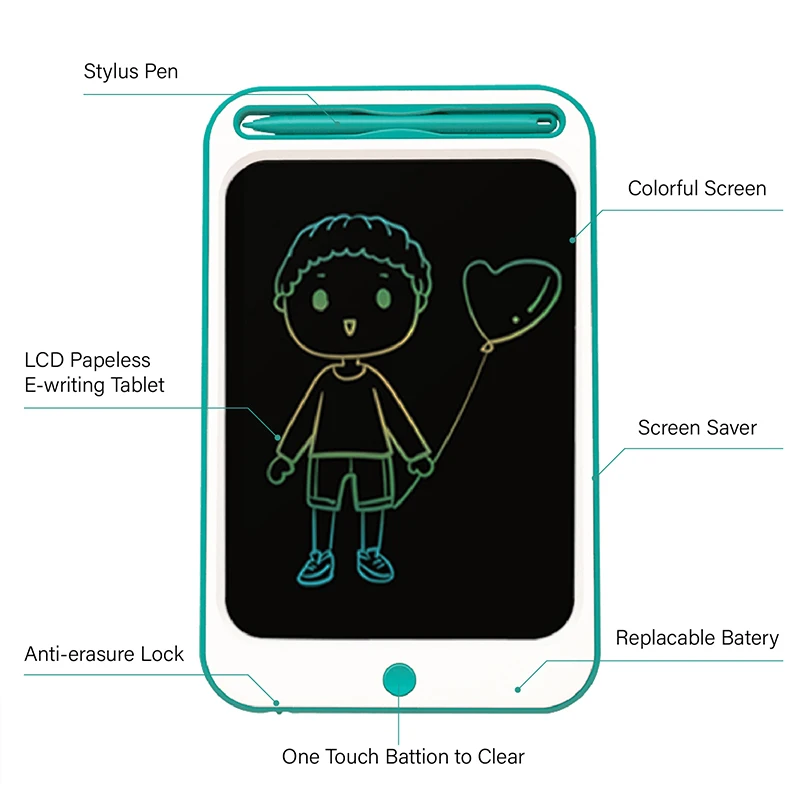 Планшет для рисования Детский развивающий с цветным экраном 3 года | Игрушки и