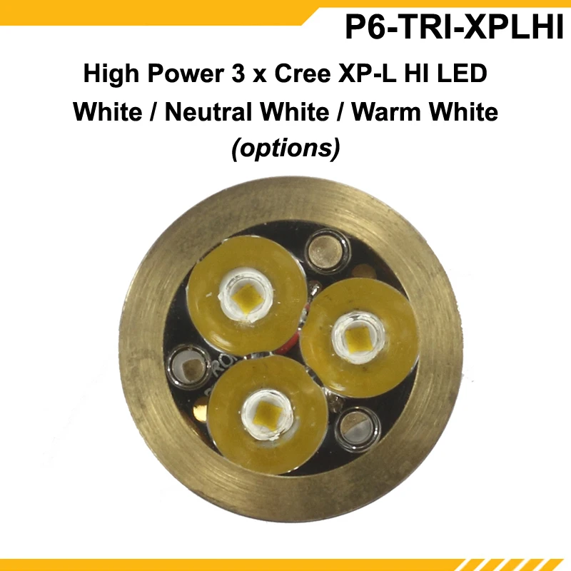 KDLITKER P6-TRI Triple Cree XP-L HI 2000 Lumens 3V - 9V 6-Mode P60 Drop-in Module (Dia. 26 5 мм) | Лампы и освещение