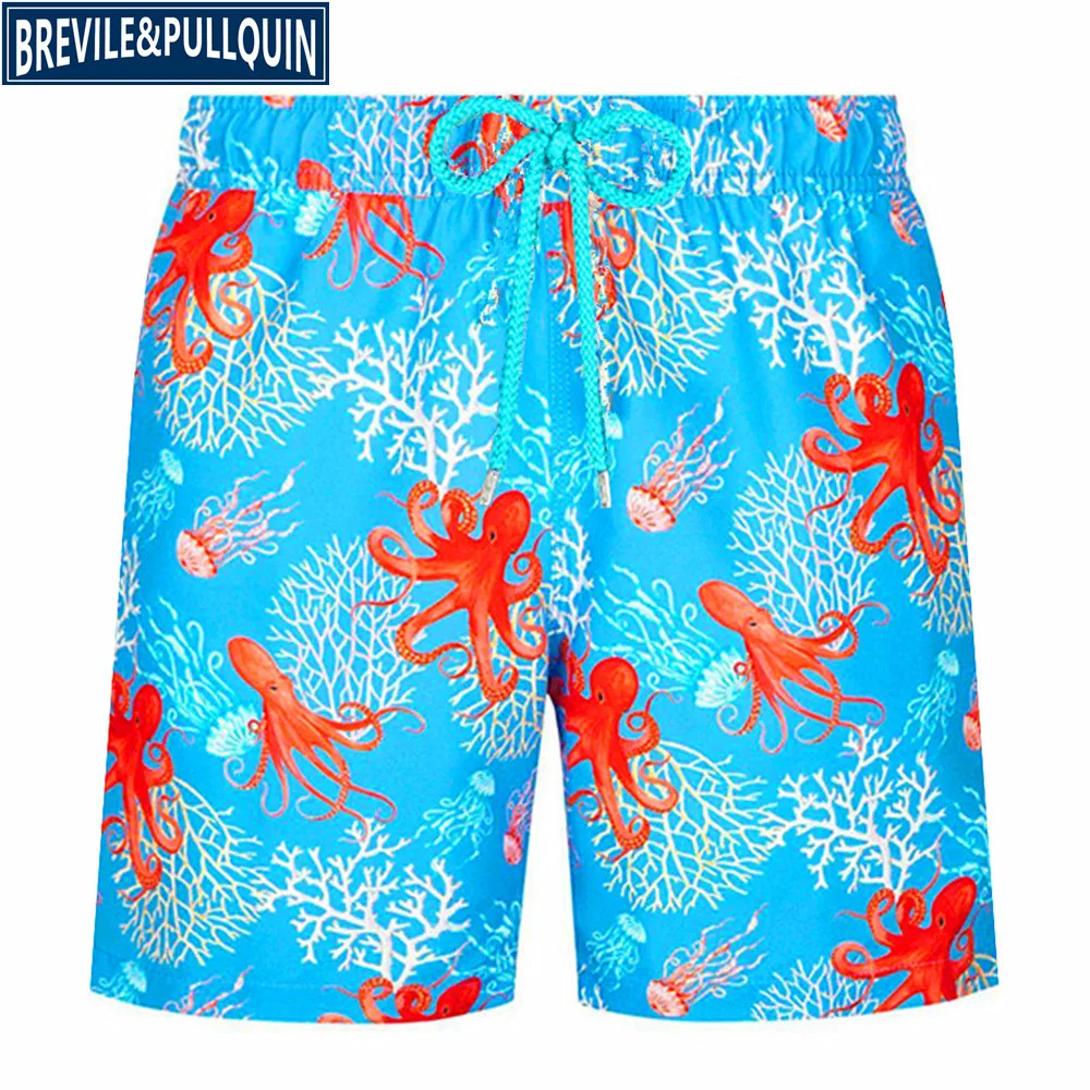 M Brand Fashion Brevile pullquin Beach Board Shorts Men Turtles Swimwear Bermuda Quick Dry Adults Swimtrunks M L XL XXL - Цвет: M