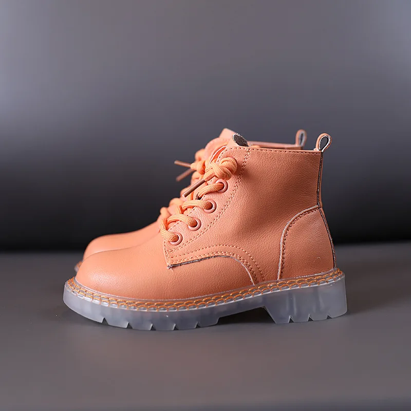 Новинка Осень зима 2020 детская обувь Высокие Ботинки Martin для мальчиков и девочек