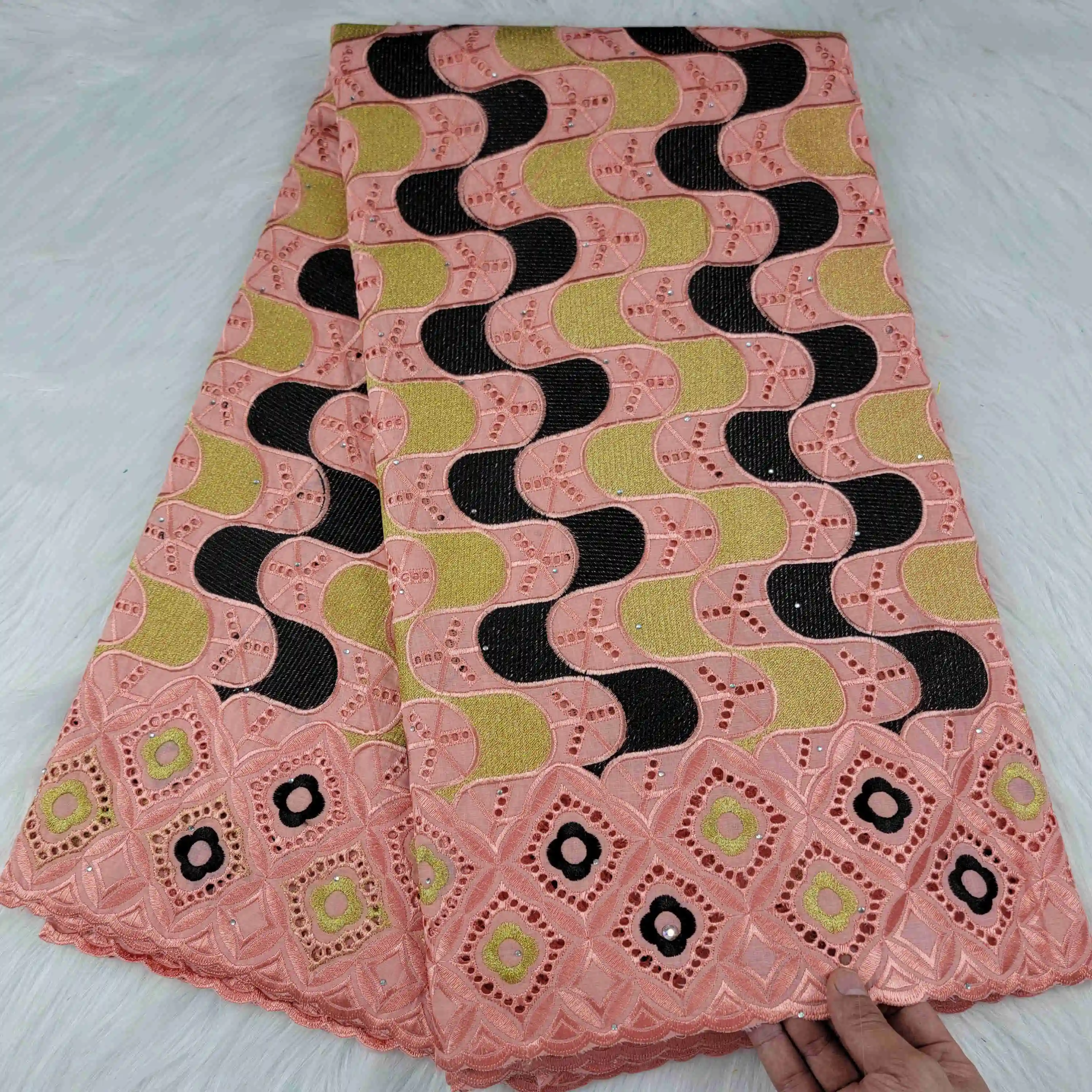 

Африканская швейцарская кружевная ткань 2021, высокое качество, хлопок, сухие кружева, новейшие дубайские ткани, швейцарская вуаль, кружева в ...