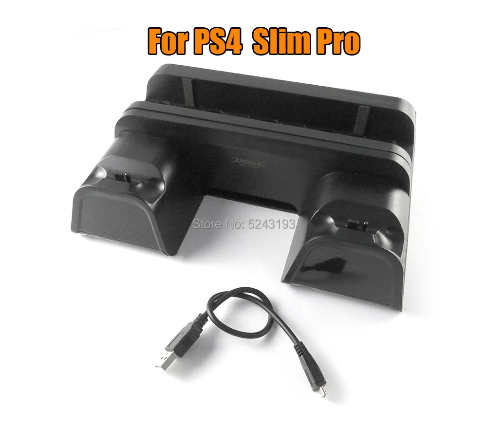 Вертикальная подставка для PS4 Slim PRO охлаждающий вентилятор зарядное устройство