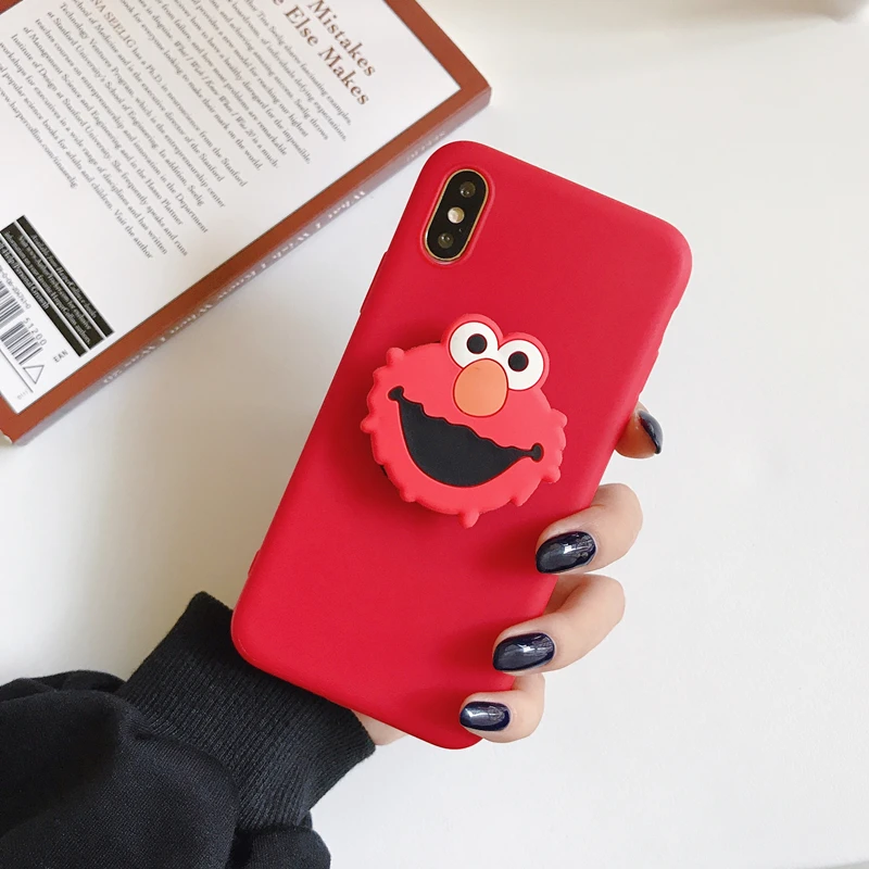 D 3D милый уличный мягкий чехол для iPhone X XR XS 11 Pro Max 6S 7 8 plus Чехол-держатель для samsung S8 S9 S10 A50 Note 8 9 - Цвет: D