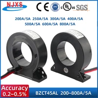 high accuracy current transformer bzct45al 800a 600a 500a 400a 5a 300a ac ct three phase current sensor low voltage measuring