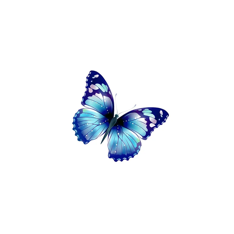 

Funny Blue Butterfly Decoration Car Sticker Automobiles Motorcycles Exterior Accessories PVC Decals for Bmw Audi VW,14CM*13.3CM