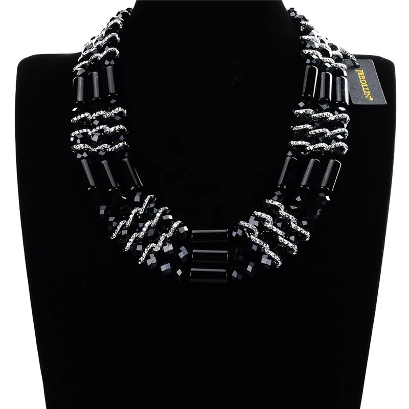 Vintage Style Statement Big Crystal Pendant Women Neckalces Antique Chain Choker Necklace For Fashion Jewelry | Украшения и