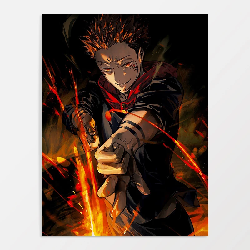 

HD Printed Jujutsu Kaisen Canvas Painting Wall Art Ryomen Sukuna Poster Home Decor Bedroom Modular Anime Role Pictures Framed