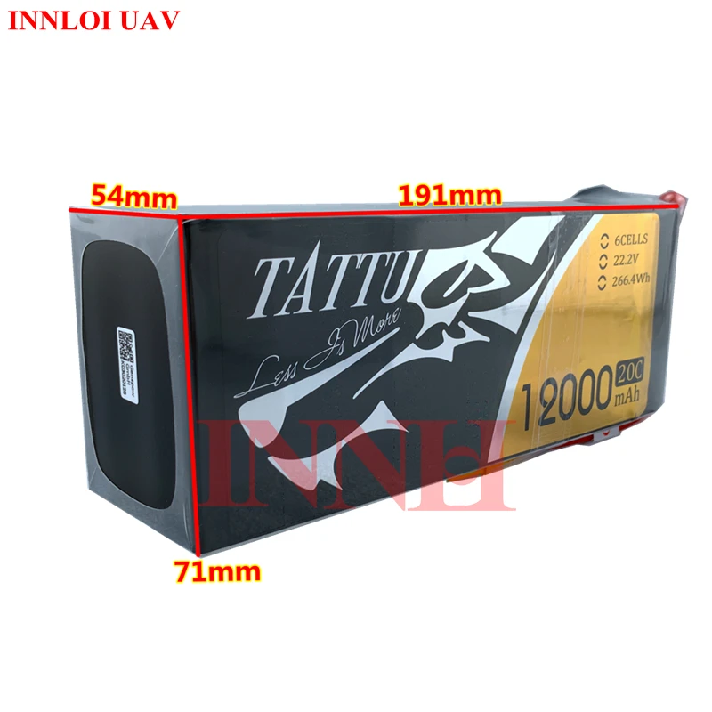 TATTU 6S 12000 мАч батарея ACE 22 2 в 20C с XT90 разъемом DIY Дрон аксессуары для сельского