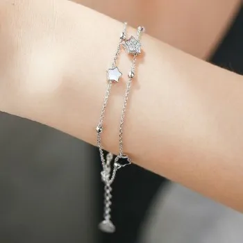 

Star Bracelet Gifts Best Fashion Korean Style Double Bracelet Women H017