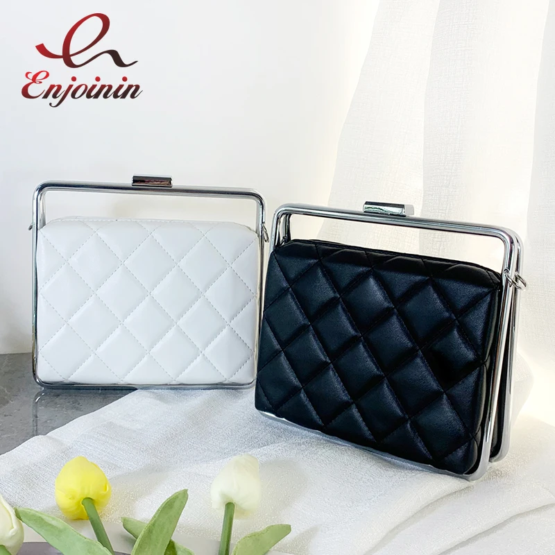 Lingge/квадратная сумочка сумка через плечо для женщин металлическая ручка сверху