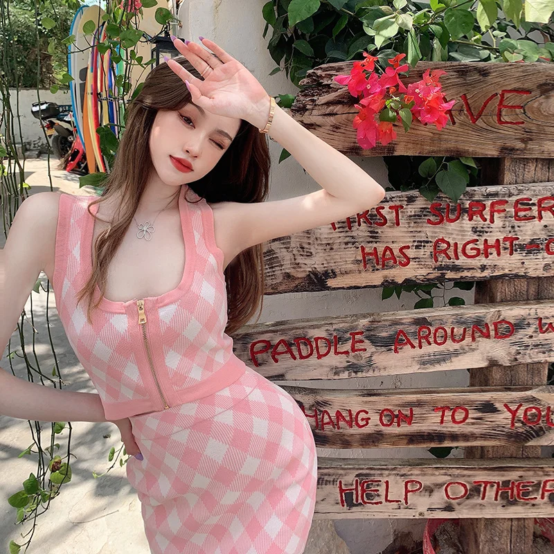 Солидный и милый костюм из двух предметов 2021 красный сетчатый Маленький модный