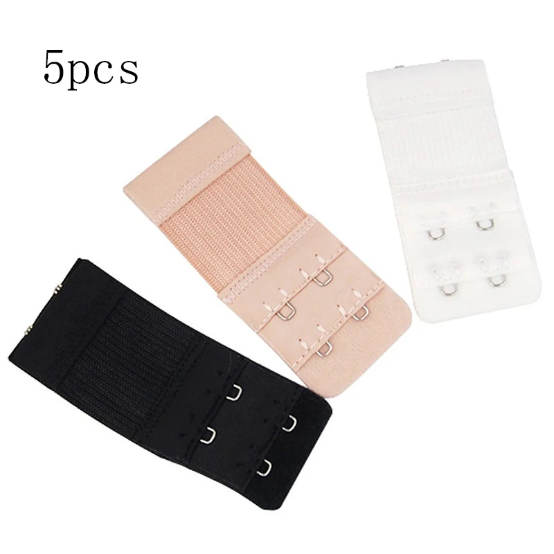 

5 шт. телесный удлинитель бюстгальтера эластичный 2 ряда 2 Крючки зажима на ремешках мягкий бюстгальтер удлинитель для ремешков интимное бел...