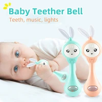 musical flashing baby rattle toys rabbit teether hand bells mobile infant weep tear rattles newborn early educational toys 0 12m