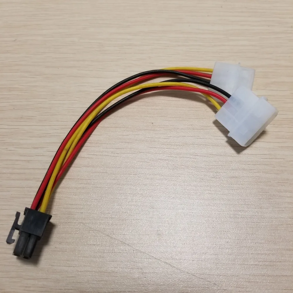 ПК компьютер DIY ATX Dual 4Pin 4P Molex к графической видеокарте PCI E PCIe 6Pin 6P Кабель питания