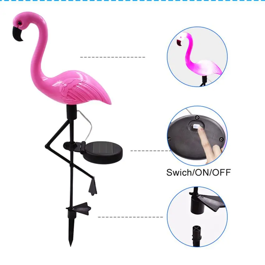 Светодиодный садовый светильник на солнечной батарее розовая газонная лампа с